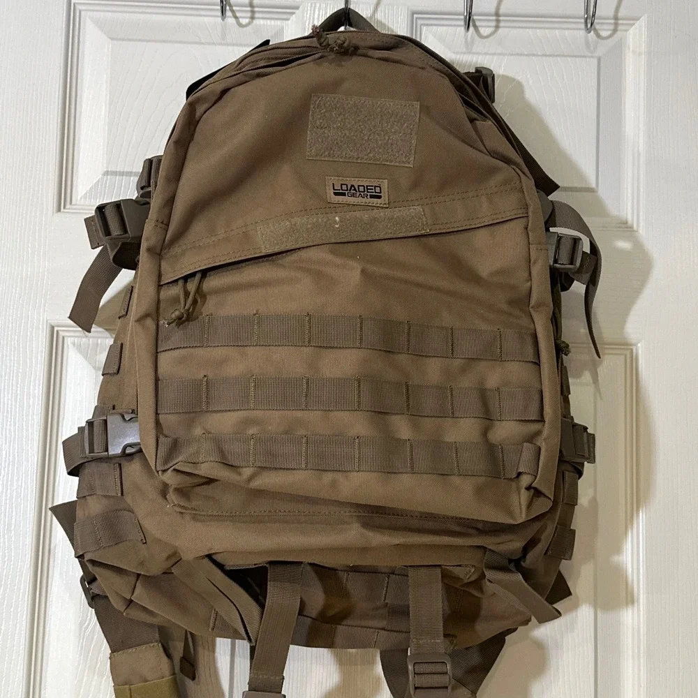 Loaded Gear GX-200 Tactical Backpack Dark Earth Brown MOLLE Military Rucksack